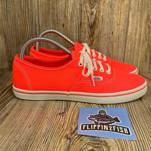 orange and white platform vans